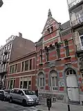 Jardin d'enfants n° 14 (rue de la Clé 16-18 à Bruxelles,1903-1905): style éclectique à dominante néorenaissance flamande