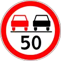 Belarus (interdiction combinée à une limitation de vitesse)