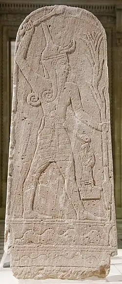 Stèle de Baal au foudre, XVe – XIIIe siècle, musée du Louvre.