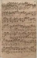 partition manuscrite autographe