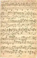 partition manuscrite