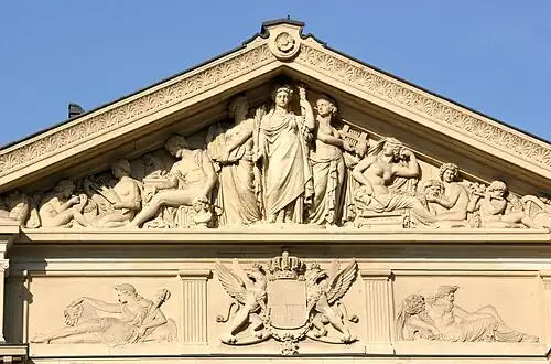 L'Art, la Renommée et la Musique (vers 1862), Baden-Baden, théâtre de Baden-Baden (de).
