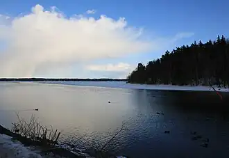 Vue depuis Boo vers le sud-est.