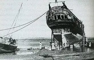 Baggala à terre