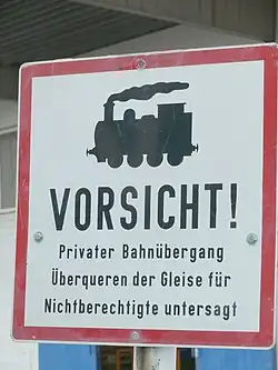 Panneau allemand