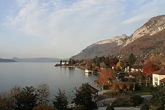 Vue de la baie depuis la terrasse du Palace.