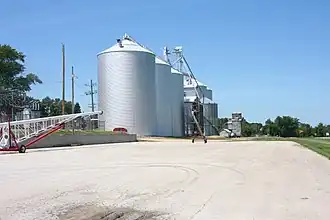 Silos à grains à Baileyville.