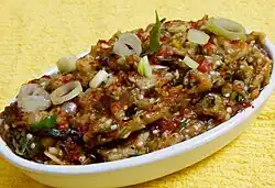 Baingan ka bharta.