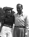 Avec son épouse Mici Erdélyi&nbsp;(en) en 1936 à Balatonföldvár.