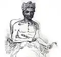 Croquis d'un Raja balinais, illustration de l'Histoire de Java par Thomas Stamford Raffles