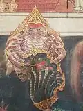 Le naga Nandopananda en colère noire d'être dérangé (détail)