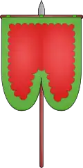 Fig.2 : Gonfanon à deux pans de la même abbaye XIe&nbsp;siècle.