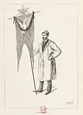 Bannière de l'orphéon S André, EDBA en 1888/1889.