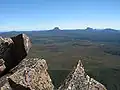 Barn Bluff et Cradle Mountain vu du mont Pelion