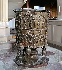 Fonts baptismaux de l'église de église Sainte-Marie (de) (Barth), en bronze.