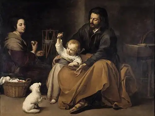 Sainte Famille au petit oiseau (vers 1650), Paris, musée du Louvre.