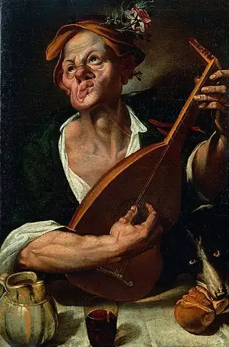 Paysan jouant du luth, collection particulière
