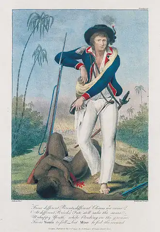 Autoportrait de Jean-Gabriel Stedman, gravé par Bartolozzi.