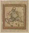 Buveur européen assis sur le sol, v. 1580-1585, Galerie Freer et Sackler, Washington