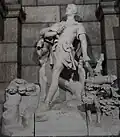 Saint Hubert de Liège sculpté par Anne de Rochechouart de Mortemart, la duchesse d'Uzés dite Manuela (nom de sculpteur) 1889.