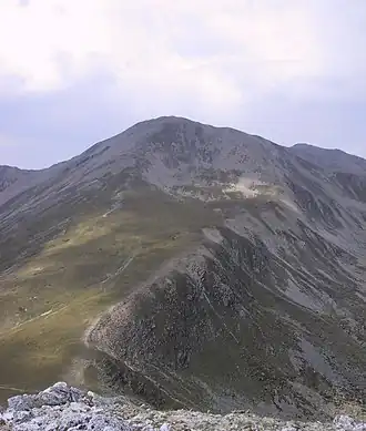 Vue du pic du Géant depuis le :Gra de Fajol (en).