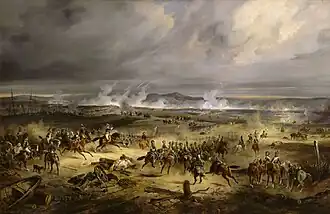 Peinture de Victor Adam représentant la bataille de Neuwied