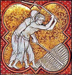calendrier-martyrologe de l'abbaye de Saint-Germain-des-Prés, XIIIe&nbsp;siècle (BNF).