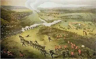 Peinture d'une bataille
