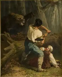 Bûcheron attaqué par un ours, Rijksmuseum, (1853).