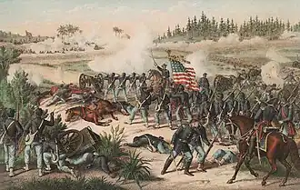 Représentation de la bataille d'Olustee.