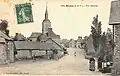 Le bourg de Baulon au début du XXe&nbsp;siècle (carte postale).