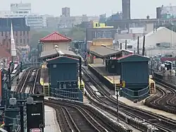 La gare vue depuis la station 20th Avenue.