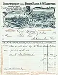 Facture de Farbenfabriken vorm. Friedr. Bayer & Co. pour un client alsacien en 1902.