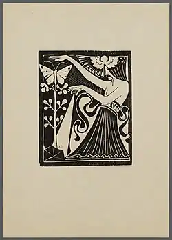 Gravure sur bois pour l'album à feuilles mobiles De houtsneden van K.P.C. de Bazel, publié par S. L. van Looy, Amsterdam, en 1925.