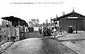 La gare d'arrivée du tramway vers 1925 (carte postale).