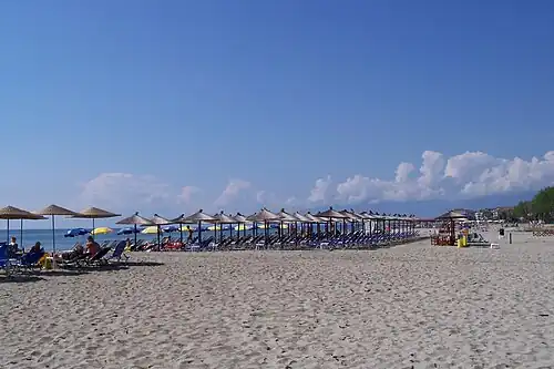 La plage.