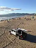 Patrouille de plage à Santa Monica, Californie