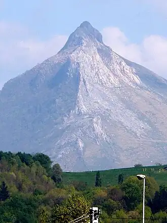 Le Txindoki, vu de Beasain.
