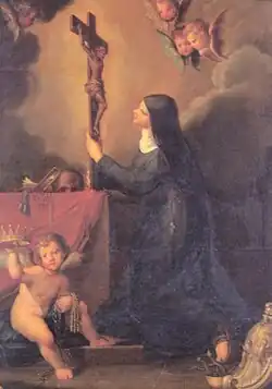 "Bienheureuse Serafina en prière" (XVIIIe siècle), tableau attribué à Gian Andrea Lazzarini.