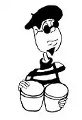 Stéréotype d'un homme beatnik.