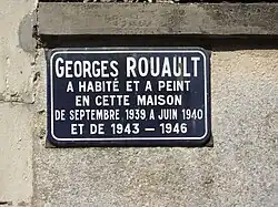 La plaque de cette maison.