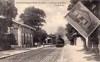 La gare au début du XXe&nbsp;siècle, côté intérieur (vue en direction de Bordeaux).