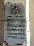 Plaque commémorative.