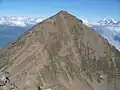 Le pic de Nona vu depuis la via ferrata au mont Émilius.