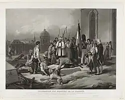 Inhumation des martyrs de la liberté, d'après Joseph Beaume, (1831), Rijksmuseum, Amsterdam.