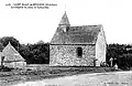 La chapelle Sainte-Reine dans le camp de Coëtquidan avant sa destruction (carte postale).