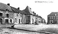 Beignon ː la place du village au début du XXe siècle (carte postale).