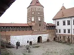 La cour intérieure du château.