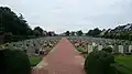 Entrée du cimetière, vers l'ouest.
