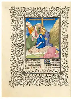Les Belles Heures du duc de Berry : La Déploration du Christ.